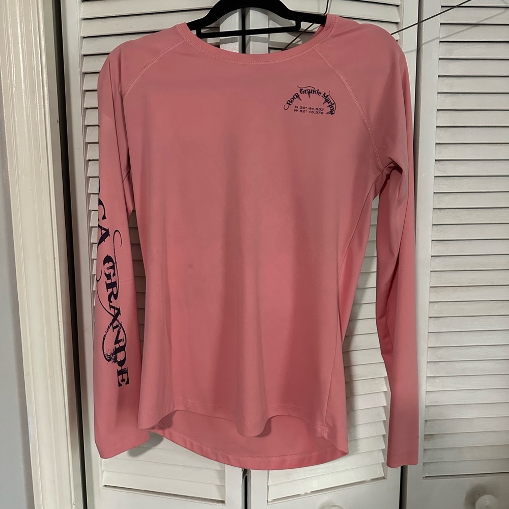 Pink Fitted Long Sleeve Tee